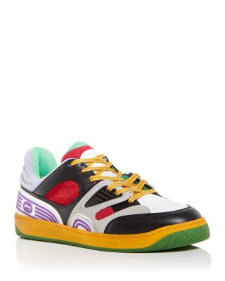Men's Demetri Color Block Leather and Fabric Low Top Sneakers