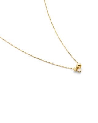 18K Yellow Gold Moonlight Grapes Diamond Grape Cluster Pendant Necklace, 17.72"