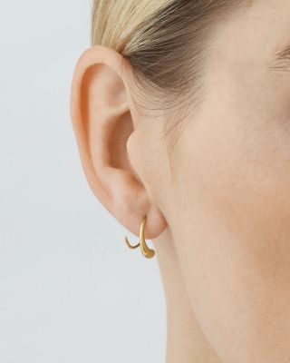 18K Yellow Gold Mercy Swirl Threader Earrings