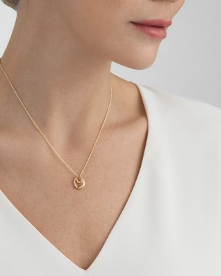 18K Yellow Gold Offspring Looped Pendant Necklace, 17.72"