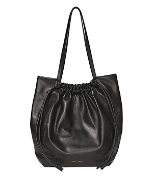 Proenza Schouler Leather Drawstring Shoulder Bag In Black