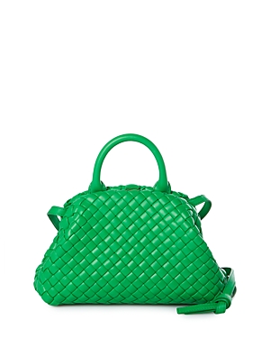 Bottega Veneta Mini Handle Leather Top Handle Bag In Parakeet/gold