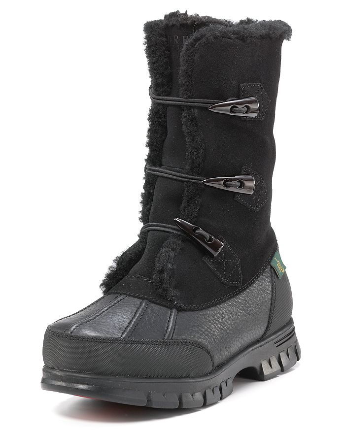 Ralph lauren shearling boots on sale