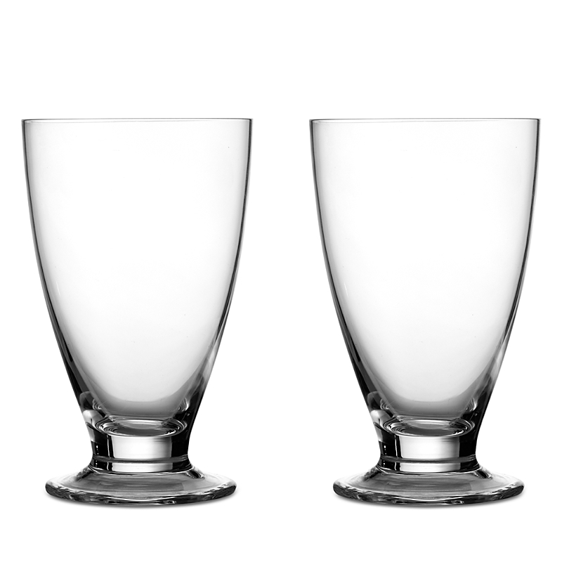 Nambe Two-piece Skye Dinnerware Tall Tumbler Set In Clear