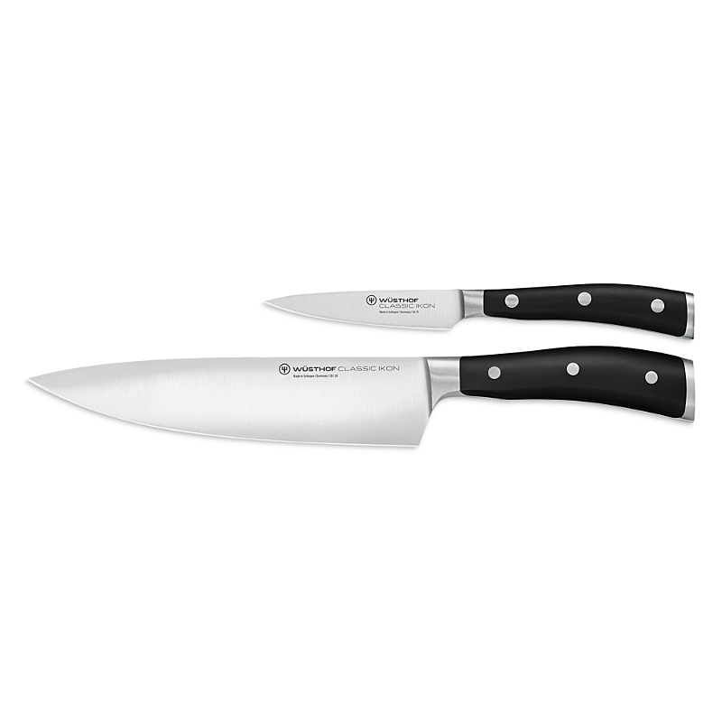 Wusthof Classic Ikon 2 Pc Knife Set In Black