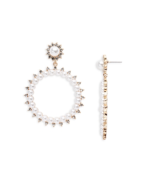 Aqua Circle Drop Earrings - 100% Exclusive In White/gold