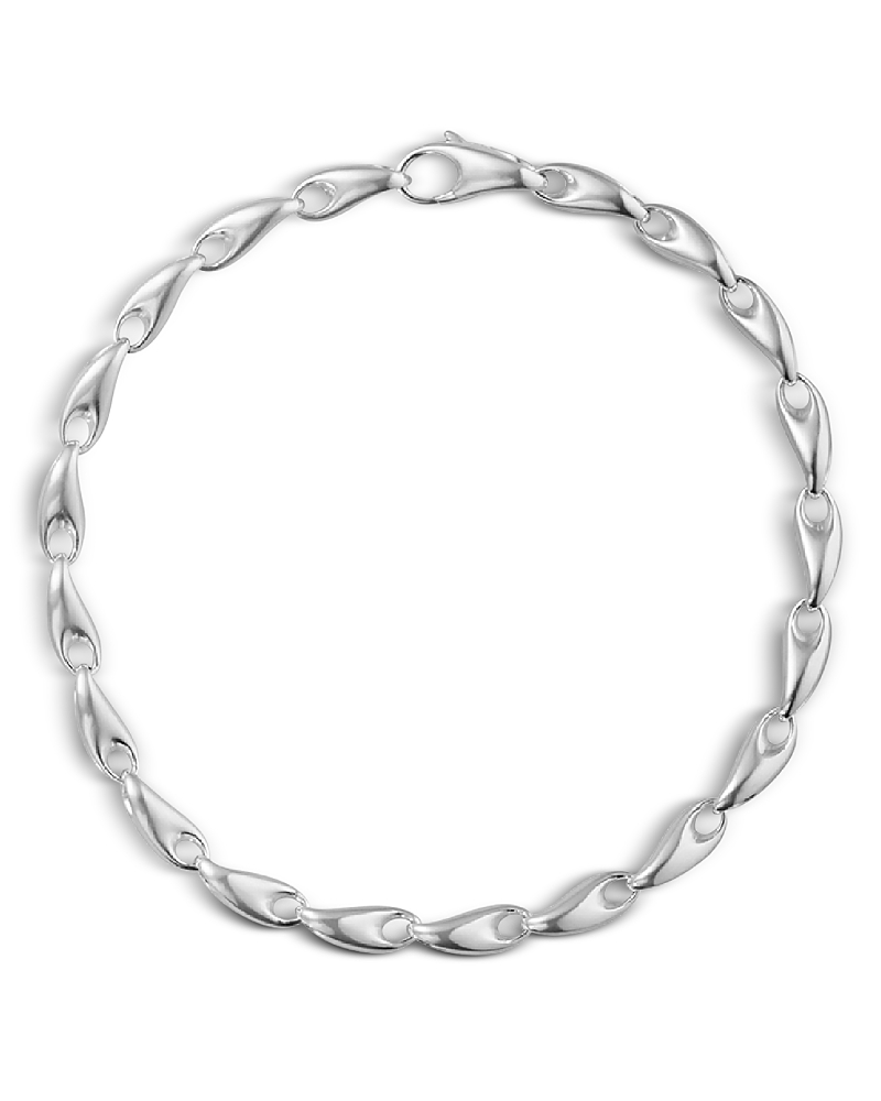 Georg Jensen Sterling Silver Reflect Slim Link Bracelet In Silver (slim Links)