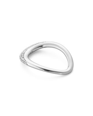 Sterling Silver Offspring Diamond Pav&eacute; Wavy Ring