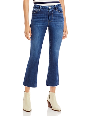Frame Le Crop Mid Rise Cropped Bootcut Jeans In Lupine