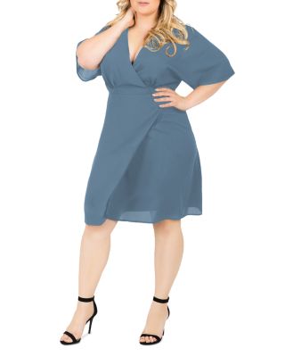 Plus Candice Floral Print Wrap Dress