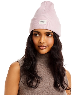 Rag & Bone Icons Addison Wool Blend Beanie In Light Pink