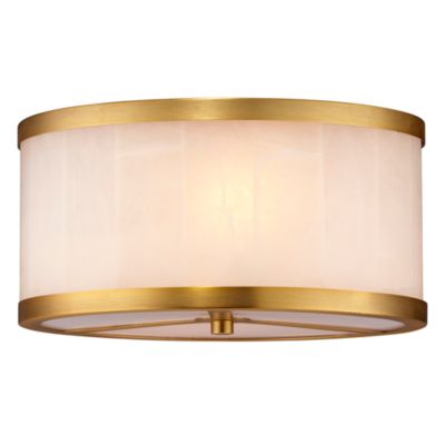 Small Upsala Alabaster Flush Mount Ceiling Light