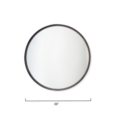 Refined Iron Round Wall Mirror