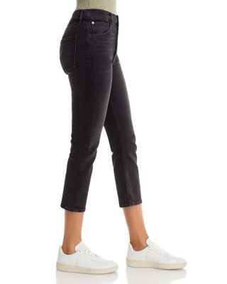 Riley High Rise Cropped Straight Jeans in Panoramic