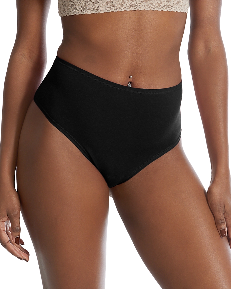 Hanky Panky Playstretch High-waist Thong In Black