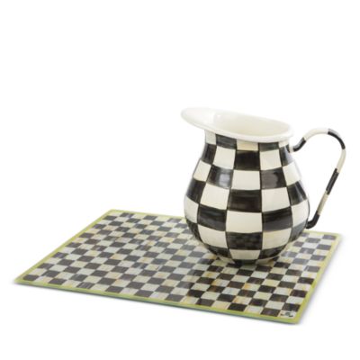 Courtly Check Enamel Pitcher