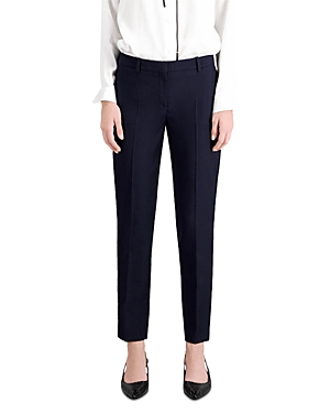 The Kooples Classic Tapered Suit Trousers In Navy