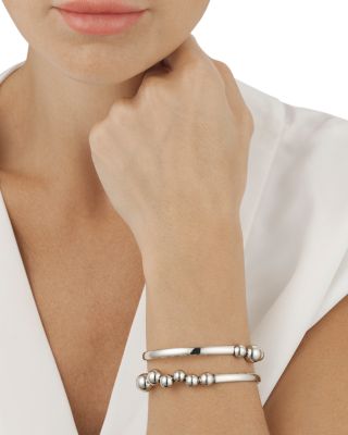 Sterling Silver Moonlight Grapes Cuff Bangle Bracelet