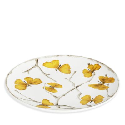 Butterfly Ginkgo Gold Tidbit Plates, Set of 4
