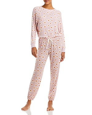 Honeydew Star Seeker Printed Pajama Set In Delight Daisies