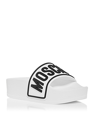Moschino Women's Platform Logo Slide Sandals