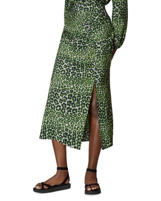 Whistles - Fluro Animal Print Ruched Skirt