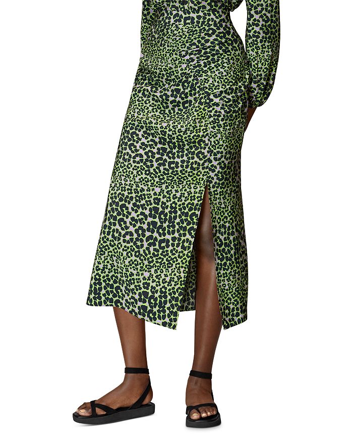 Whistles Fluro Animal Print Ruched Skirt Bloomingdale's