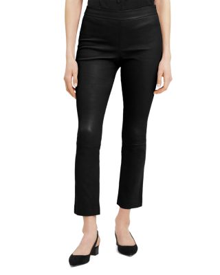 Theory - Urban Slim Leather Flare Pants