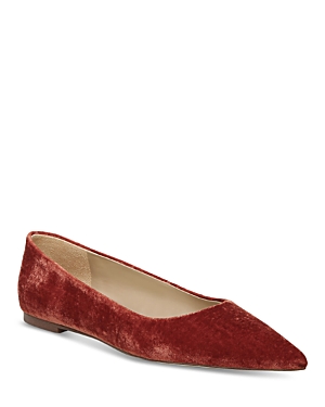 Sam Edelman Wanda Womens Suede Dressy Flats Shoes In Orange