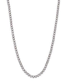 Bloomingdale's - Bloomingdale's Diamond Crown Set Tennis Necklace in 14K White Gold, 8.0 ct. t.w. - 100% Exclusive