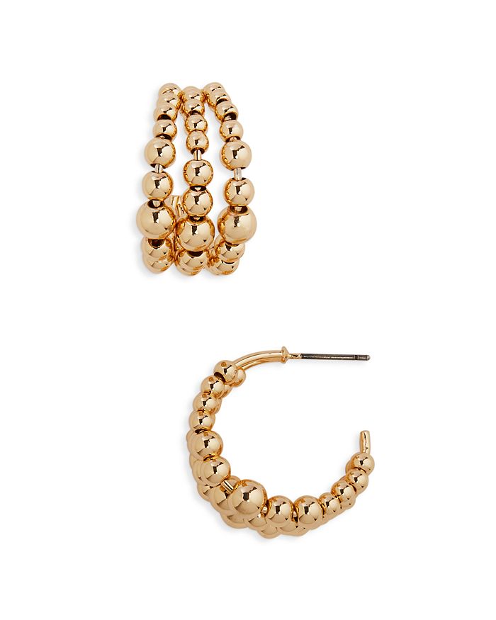 Rosalie Aqua Flower Hoop Earrings