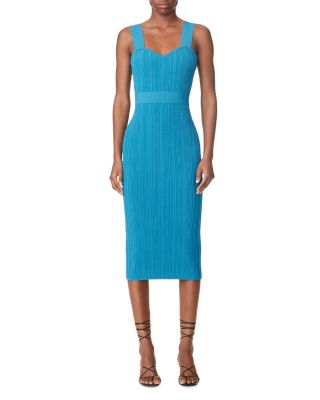 Herv Lger Patterned Ribbed Knit Midi Dress | Bloomingdale's Women