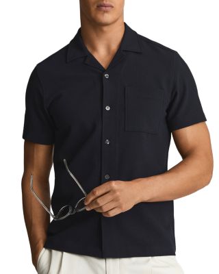 REISS Bovice Seersucker Regular Fit Short Sleeve Shirt | Bloomingdale's Men