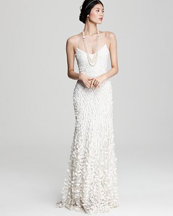 Theia Crepe Petal Gown More Bloomingdale S