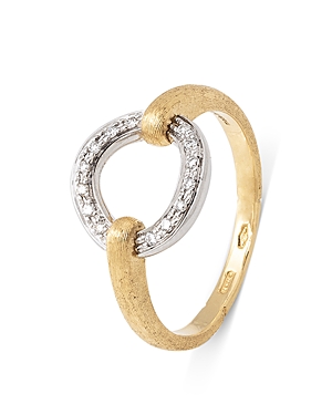 Shop Marco Bicego 18k White & Yellow Gold Jaipur Link Diamond Ring In White/gold