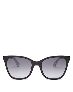 Kate Spade New York Cat Eye Sunglasses, 55mm In Black/gray Polarized Gradient