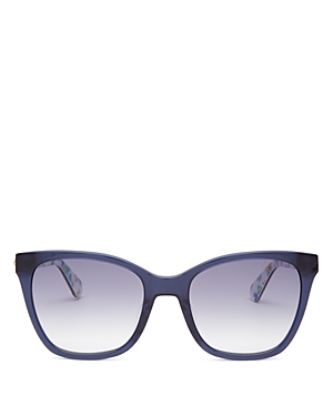 Kate Spade New York Cat Eye Sunglasses, 55mm In Blue/blue Polarized Gradient