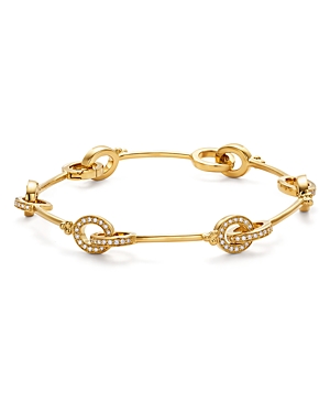 Shop Temple St Clair 18k Yellow Gold Celestial Diamond Interlocking Link Bracelet