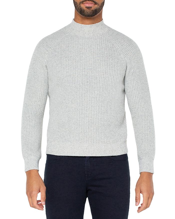 Liverpool Los Angeles Shaker Stitch Mock Neck Sweater | Bloomingdale's