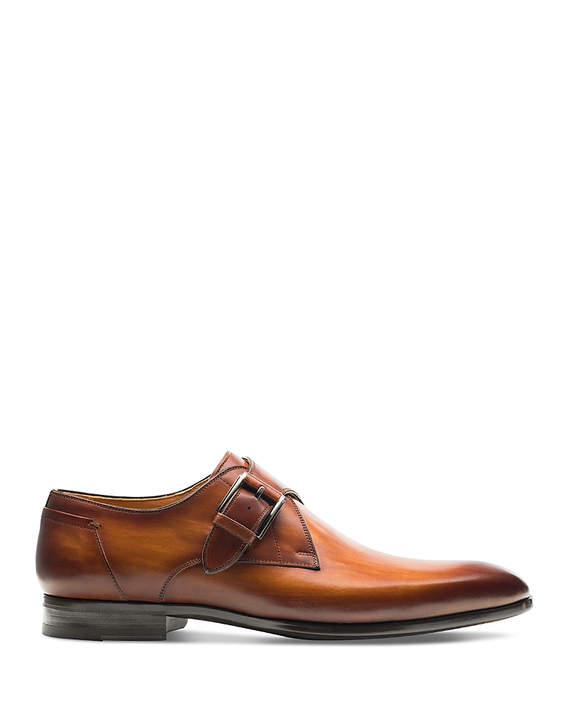 Magnanni Men's Manning Monk Strap Dress Shoes - Exclusive In Cognac