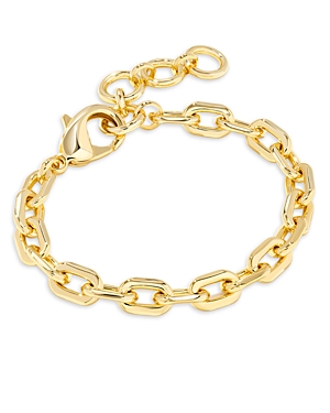 Shop Kendra Scott Korinne Chunky Chain Link Bracelet In 14k Gold Plated In Gold Metal