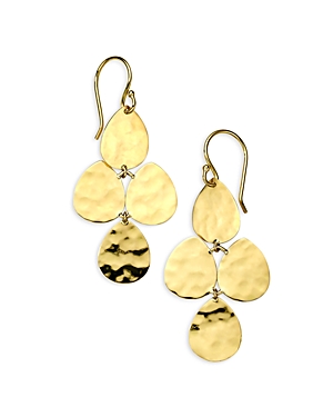 Shop Ippolita 18k Yellow Gold Classico Crinkle Dangle Drop Earrings