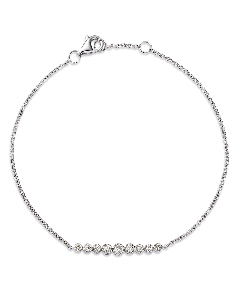 Bloomingdale’s Fine Collection Diamond Graduated Bracelet in 14K White Gold, 0.25 tcw