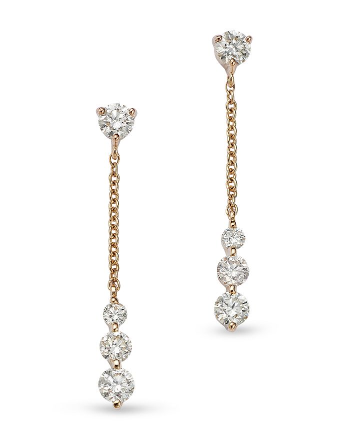 Bloomingdale's Diamond Linear Drop Earrings in 14K Yellow Gold, 0.45 ct ...