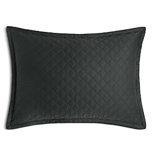 Hudson Park Collection Hudson Park Double Diamond Quilted Standard Sham - Exclusive In Black