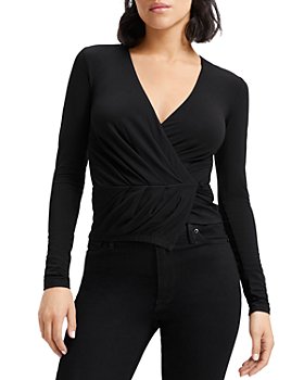 Bloomingdales Women Clothing Tops Wrap tops Cally Cropped Wrap Top 