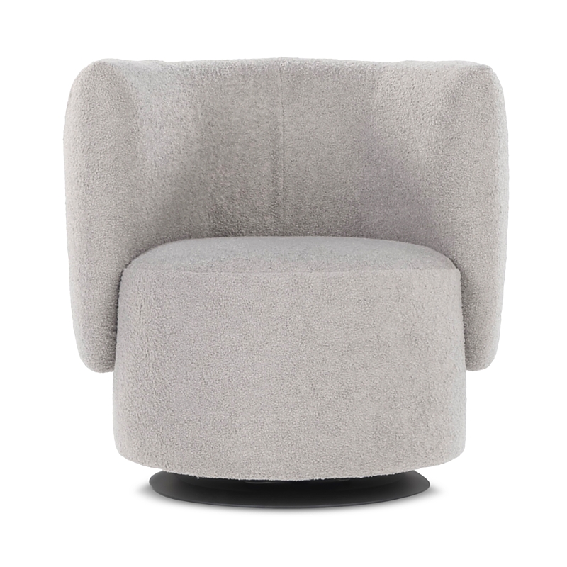 Giuseppe Nicoletti Momo Swivel Chair In Teddy Grey