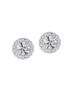 De Beers Forevermark - Center of My Universe® Halo Studs in 18K White Gold, 2.30 ct. t.w.