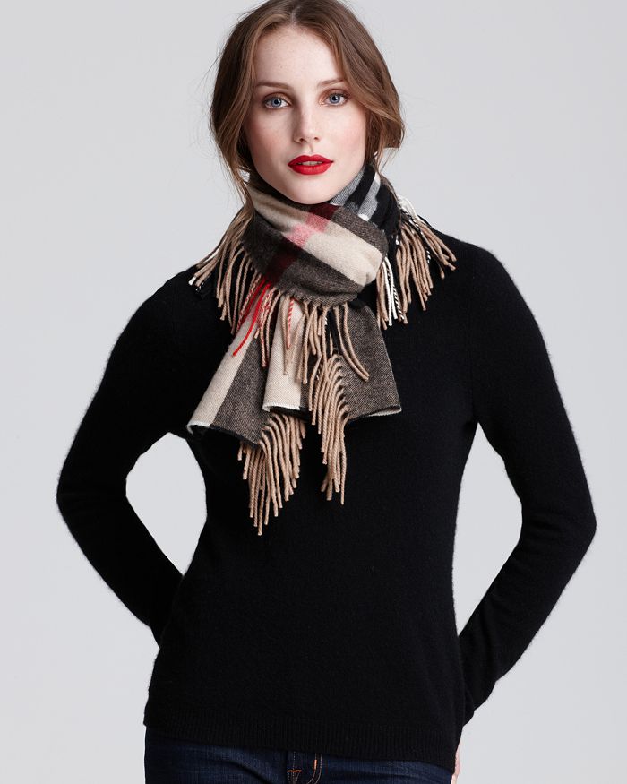 VALENTINO GARAVANI Checked cashmere, silk and wool-blend scarf, Sale up to  70% off