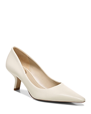 Sam Edelman Women's Bianka Pointed Toe Kitten Heel Pumps In Ivory